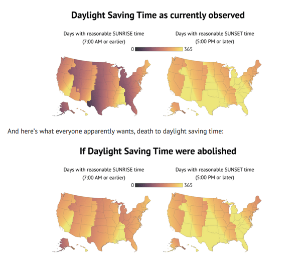 Daylight Savings Map